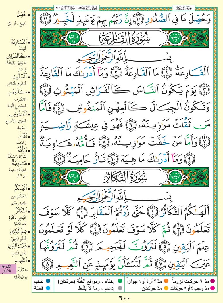 سورة القارعة - سورة التكاثر